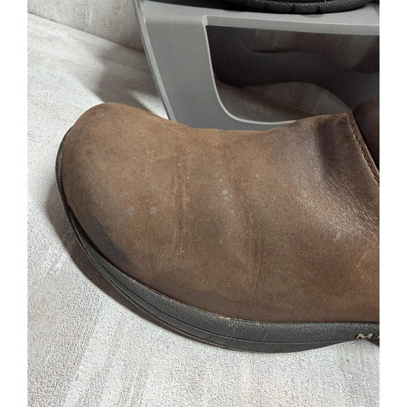 Merrell Shoes Womens Size 9 Brown Jungle Prime Leather Clog Mule Slip On Nubuck - Picture 9 of 12